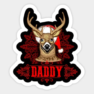 Christmas Deer Daddy Reindeer Father Sticker